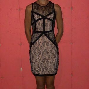 Pink and black dress m